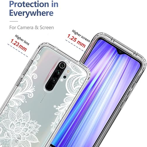 Miniatura 9 de Funda para teléfono Redmi Note 8 Pro M1906G7I con protector de pantalla de vidrio templado, carcasa protectora de cuerpo completo transparente de