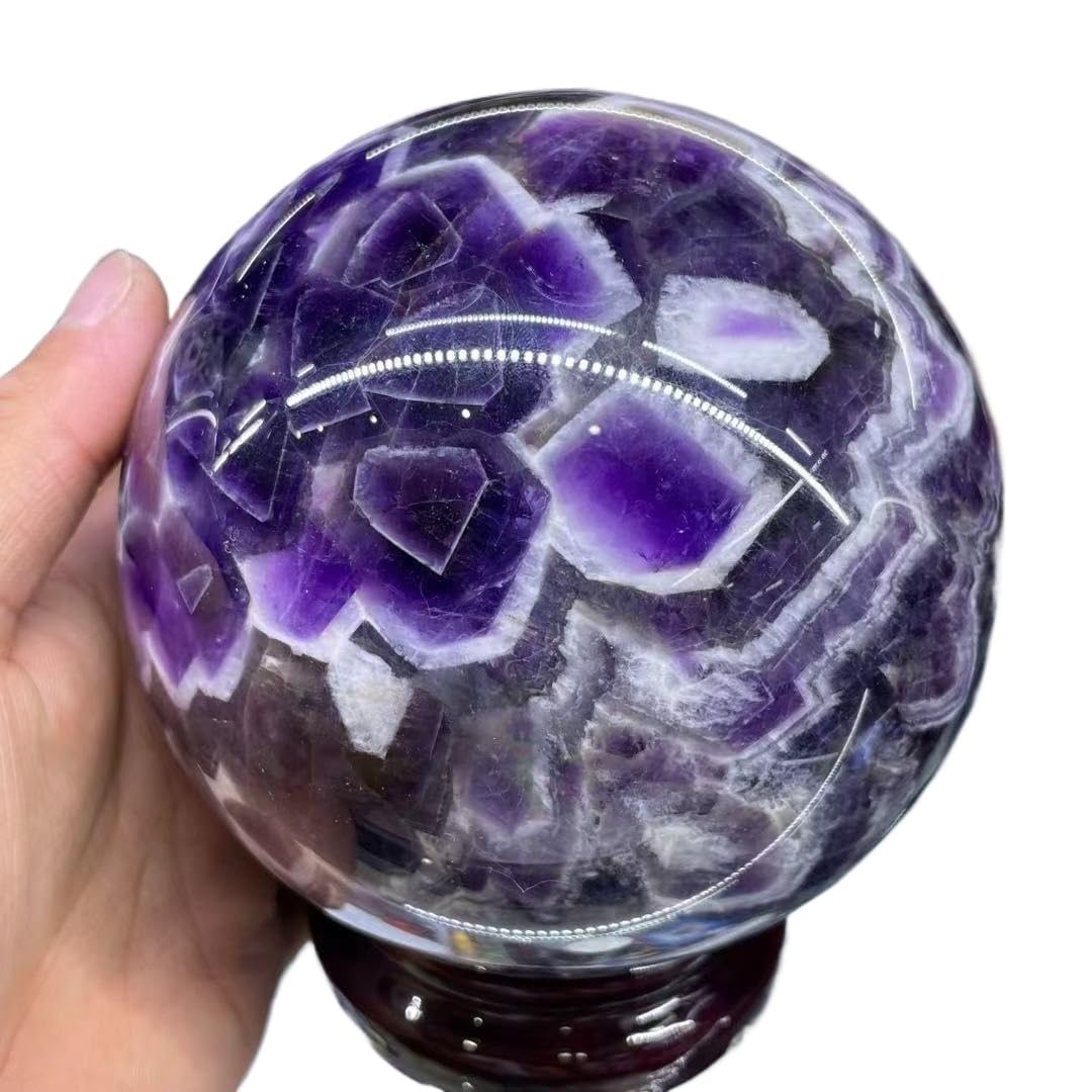 BKGWCSOR Stone Amethyst Quartz Crystal Ball Beautiful Purple Crystals(Size:800-900g)