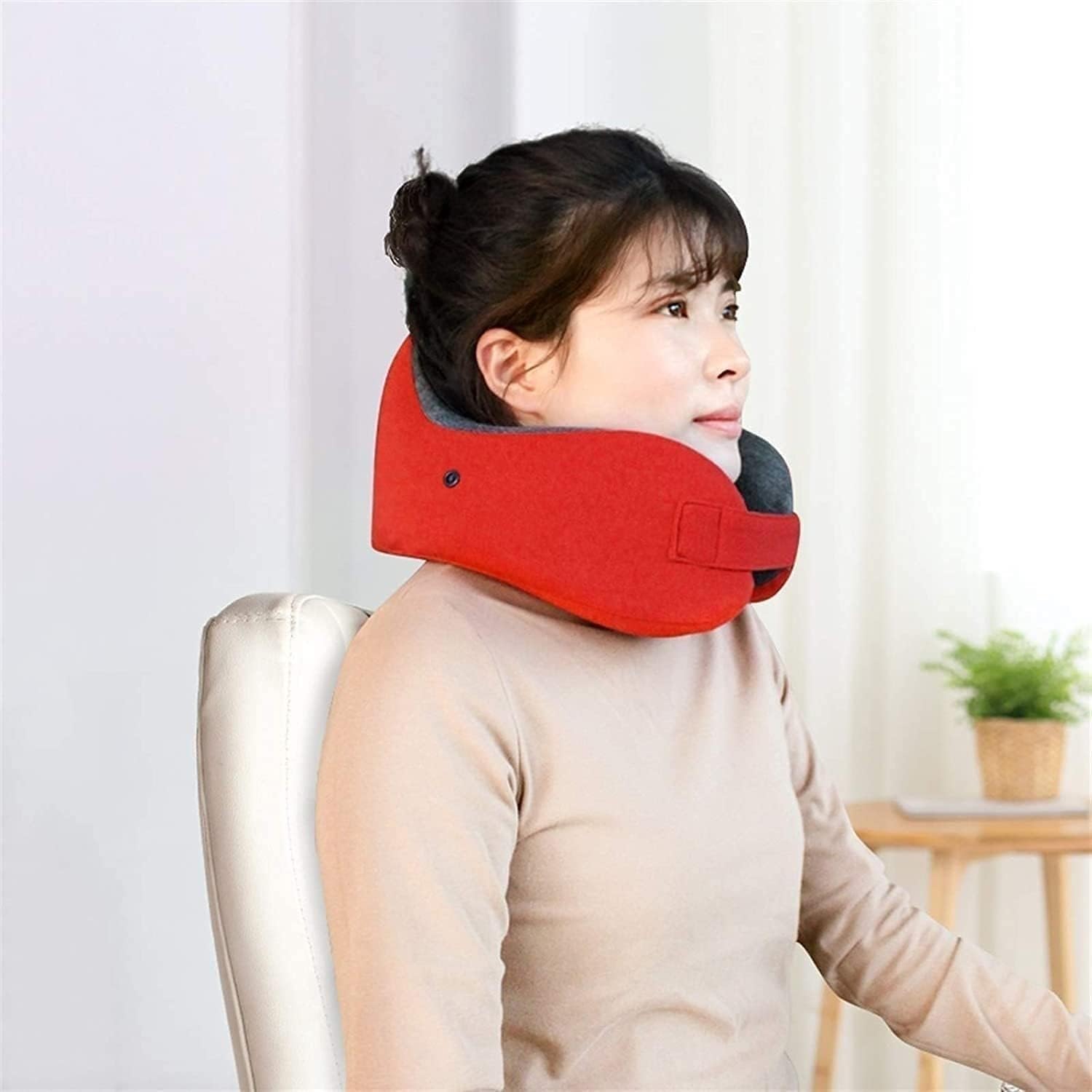 Neck Pillow Travel Pillow Cervical Neck Cushion U-Shaped Pillow, Upgraded Travel Neck Pillow for Airplane Pure Memory Foam Travel Pillow for Flight Headrest Sleep,