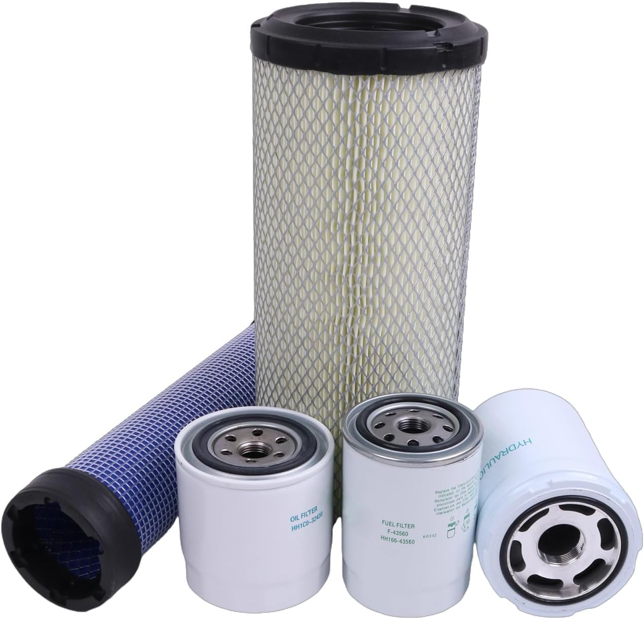 JZGRDN Filter Kit Compatible with Kubota SVL75-2 (SN 26158 & Above) Skid Steer Loaders