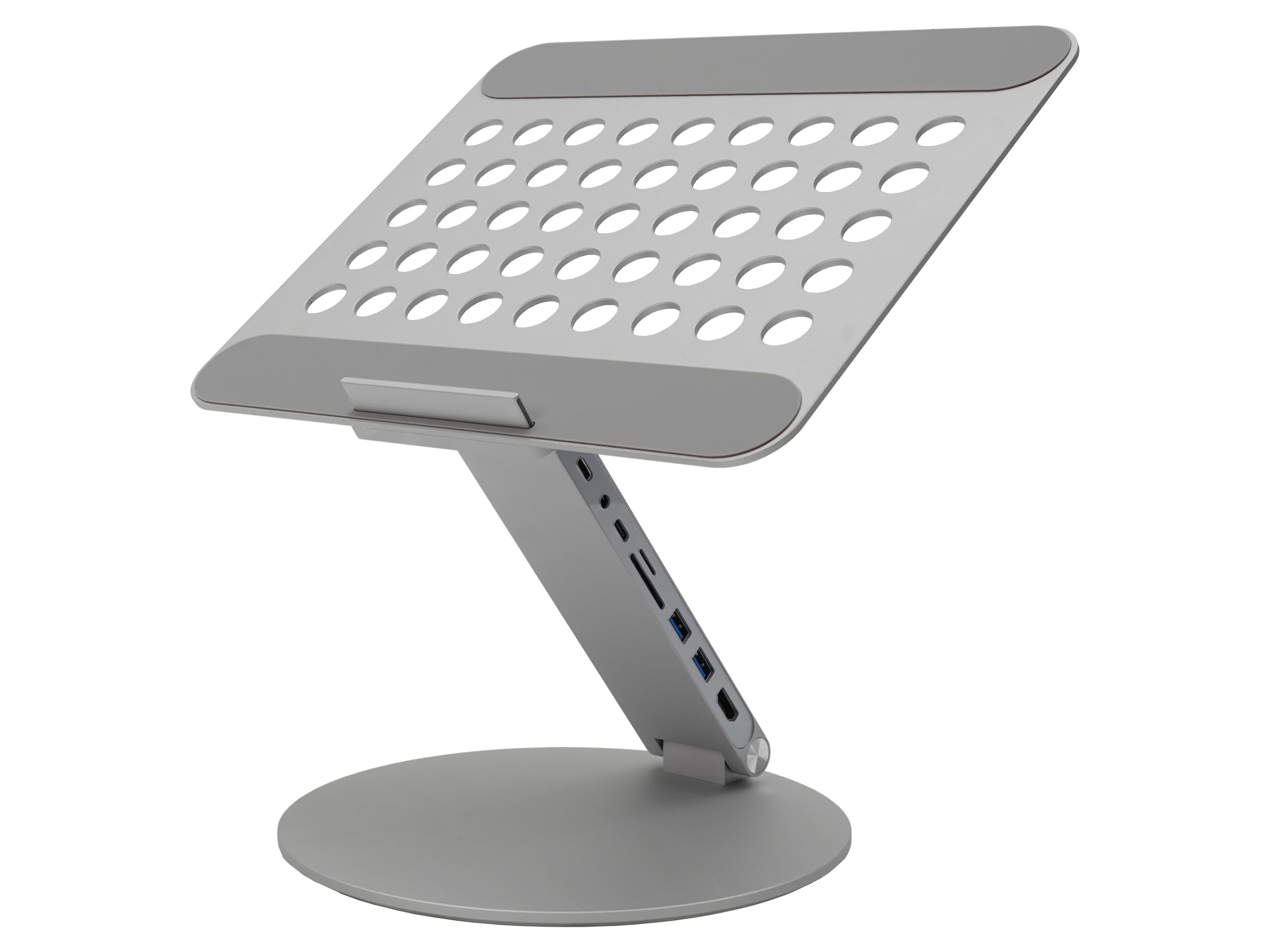 LYCKA Till X5 Pro/Laptop Stand with Docking Station(HDMI, USB-C, AUX, USB 3.0) /360 Rotating, Foldable, Portable Notebook Stand for MacBook Air, MacBook Pro, Dell, HP, LG, Samsung, Lenovo