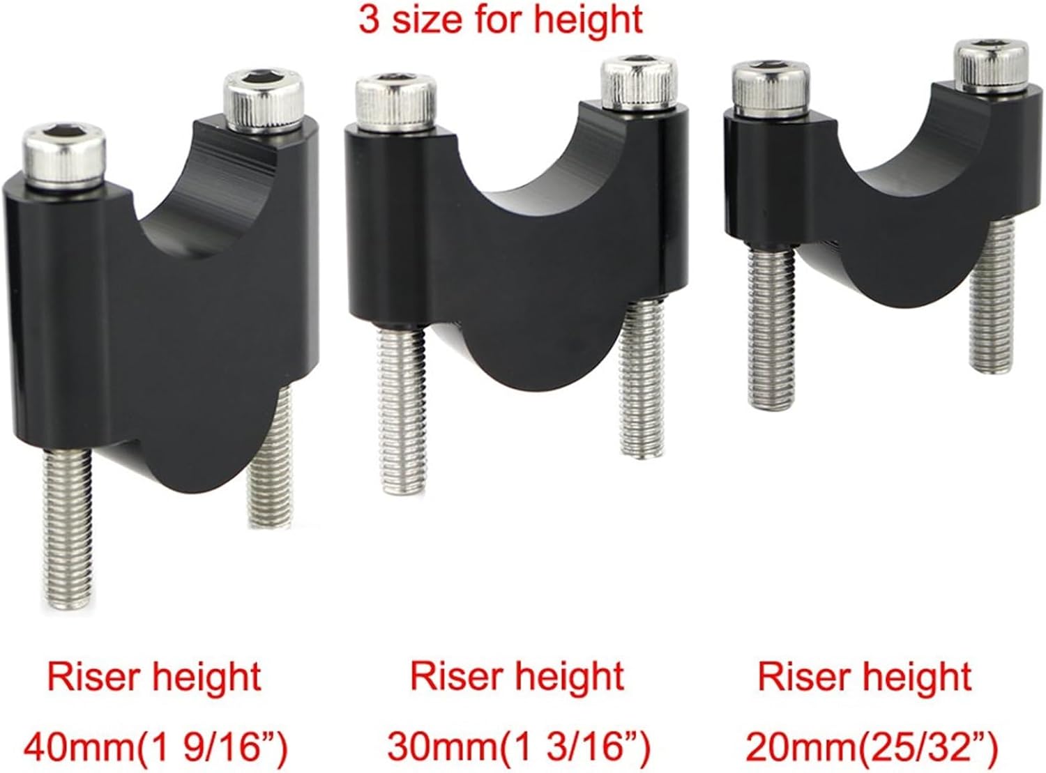 モトハムハヴン 7/8インチ（22mm）オートバイ用ハンドルバーファットバーマウントライザーに適合するCB400SS CB700 C