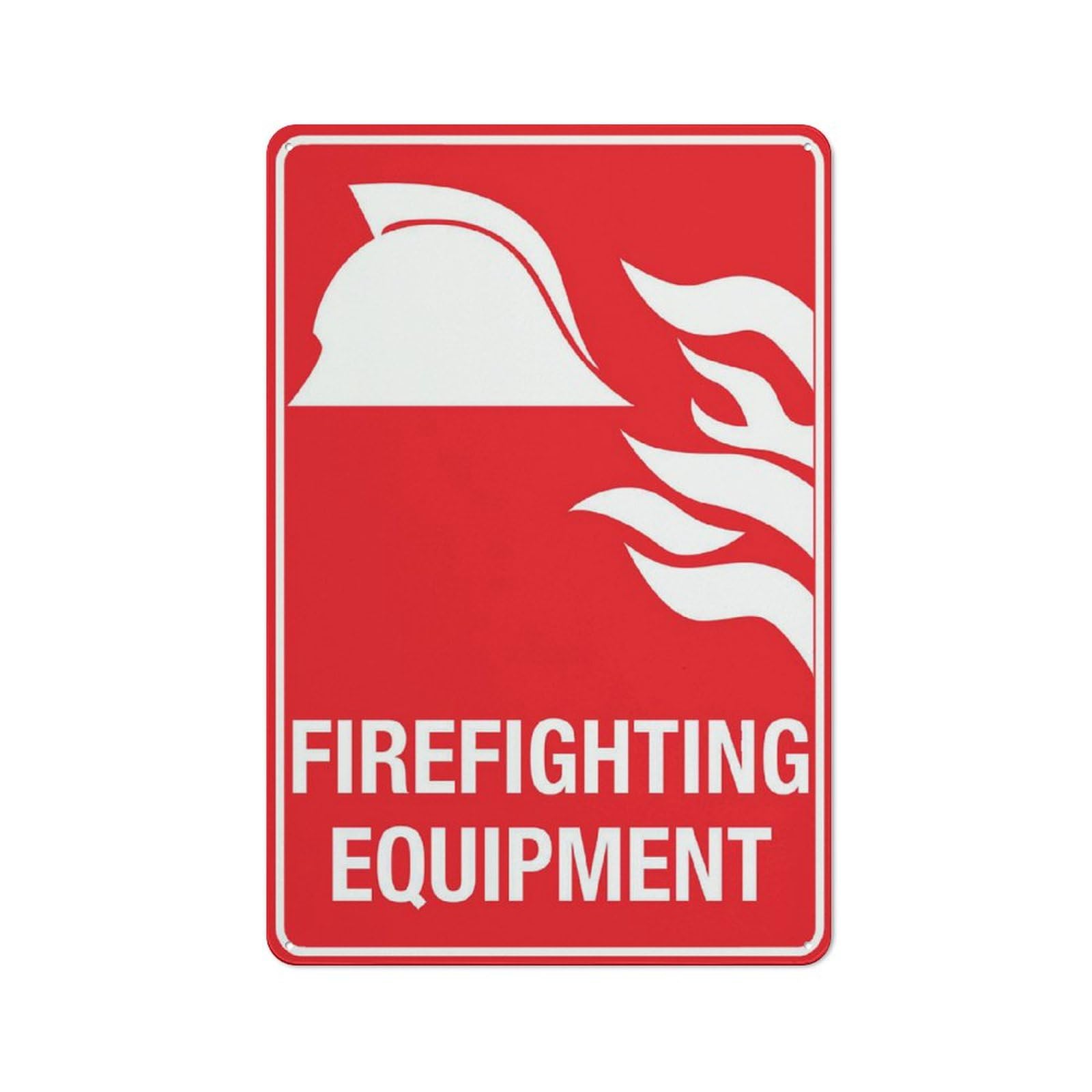 Firefighting Equipment Sign Outdoor Metal Sign - 12 X 8 Metal Signs For Business, Workplace, Office, Home, Delivery Signs, Road Signs, Garden Signs