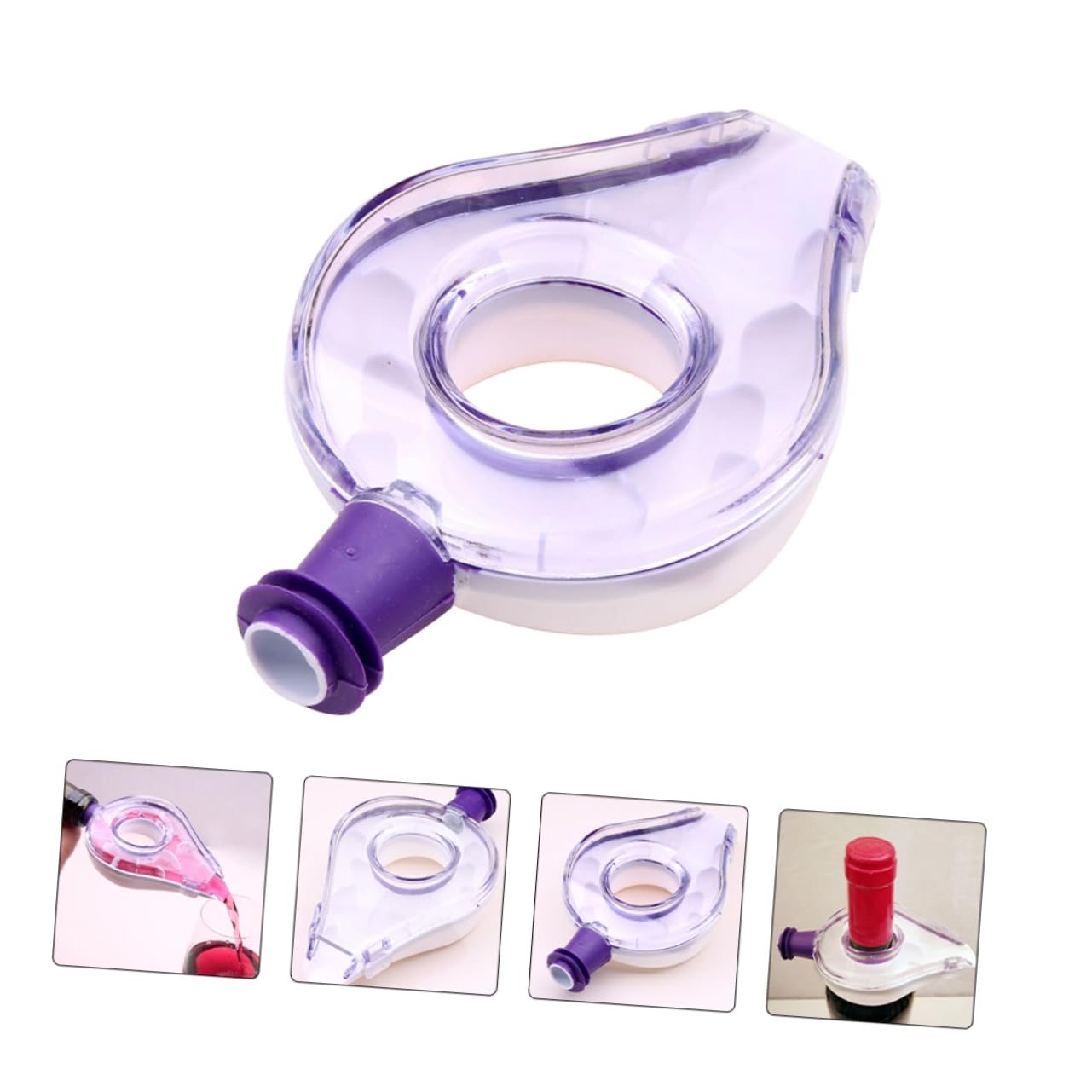 Cabilock 1pc Creative Wine Decanter Aerator Red Wine Pourer Spout Fast Decanting Easy Clean Design and Decanter Set