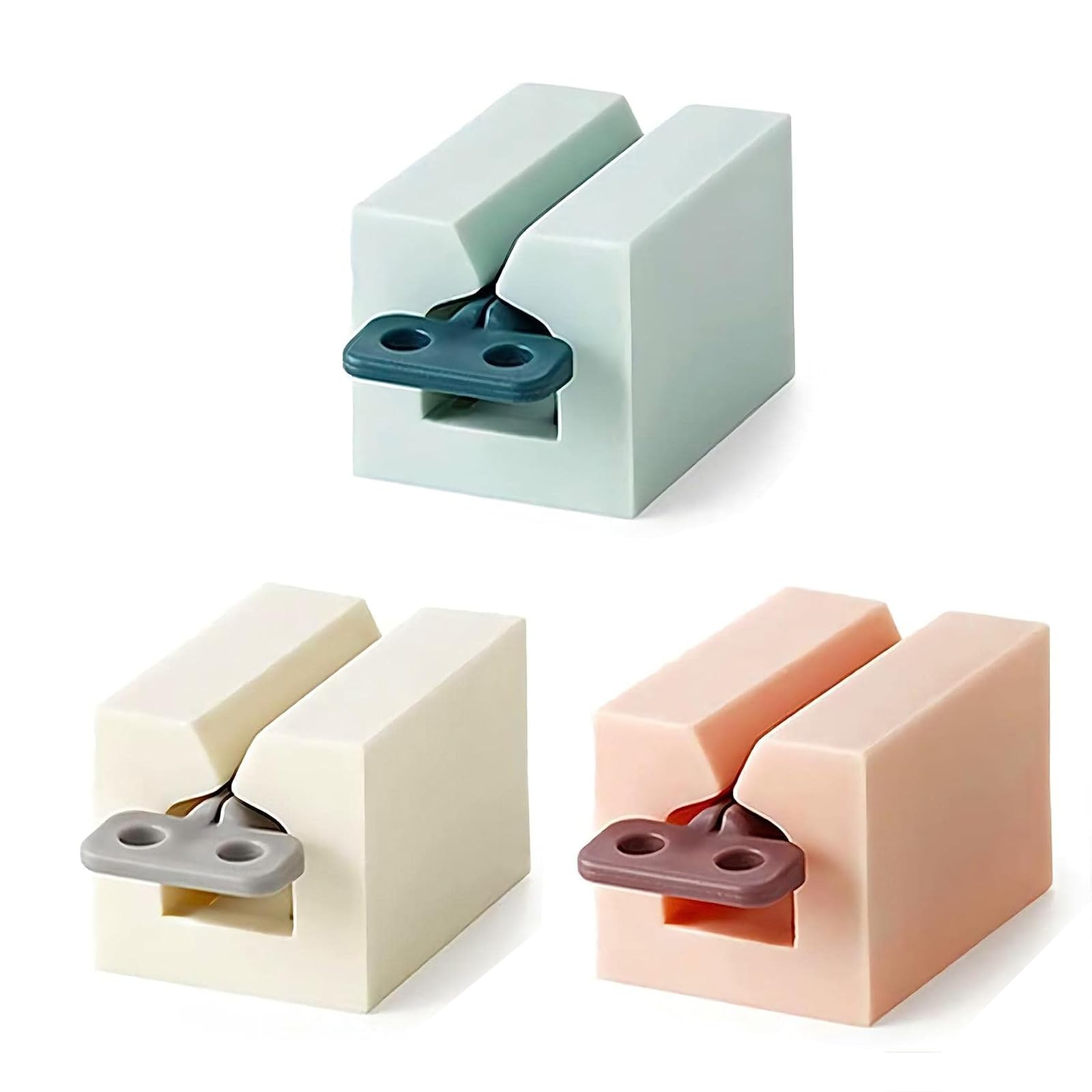 3 PCS Toothpaste Squeezer, Rolling Toothpaste Squeezer Rolling Tube Toothpaste Squeezer with Frosted Handles Toothpaste Holder Stand Bathroom Organizer,Saves Toothpaste and Creams