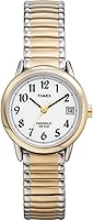 Timex Women's Easy Reader Watch - 25mm Two-Tone Brass Case, INDIGLO Backlight, Easy-Read Dial & Expansion Band