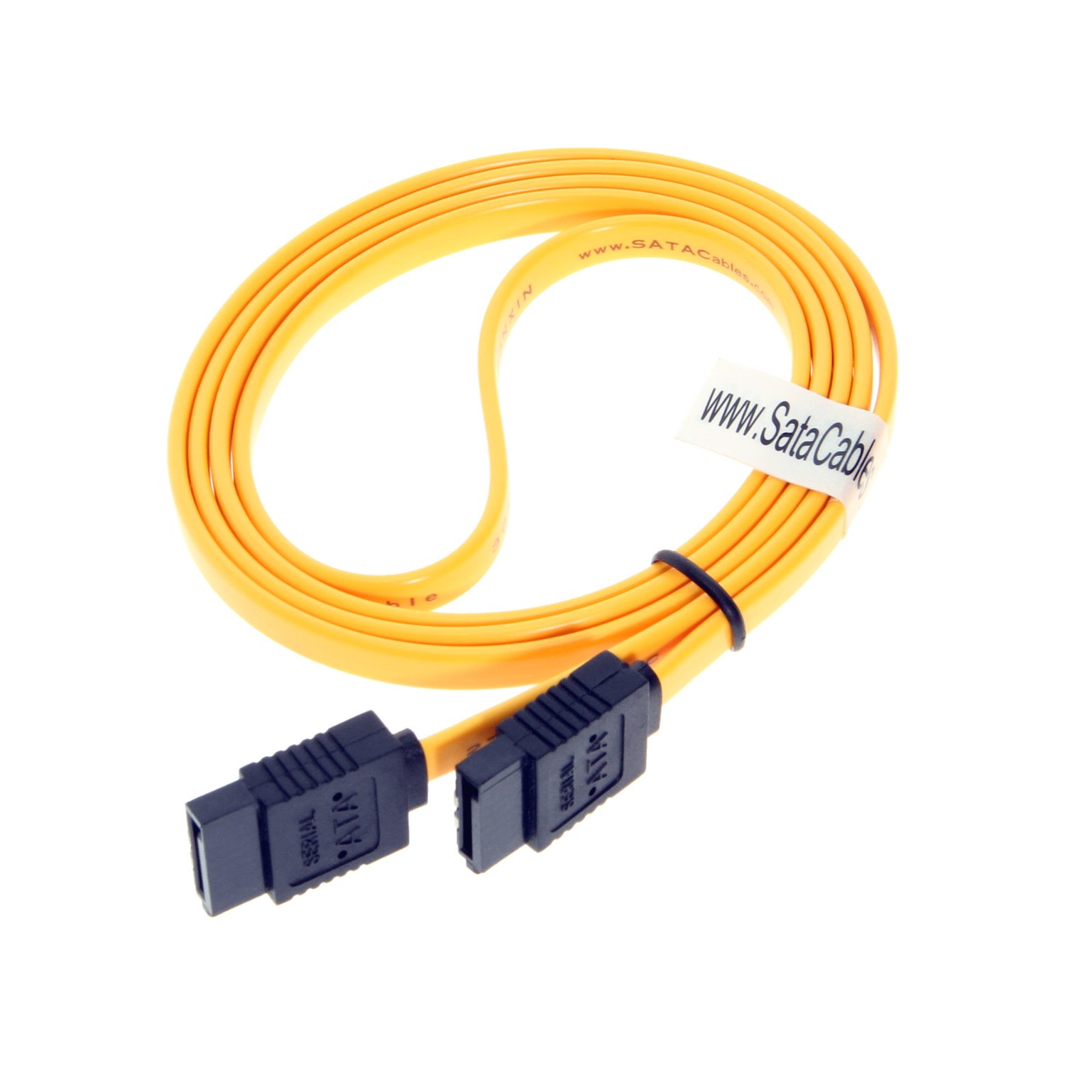 SATACables 39 inch Yellow Latching SATA III Straight to Straight (30SS991YL)