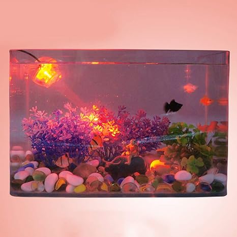 Amazon Co Jp Ledのアクアリウムは多彩な防水魚飼育用の水槽のスポットライトダイビングのスポットライトの照明水中ライトをつけます ペット用品