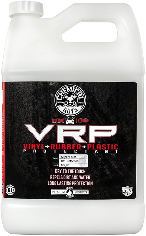 Chemical Guys, VRP Vinyl, Rubber & Plastic Dressing, Dry to Touch, 1 Gallon | Satin shine on tires, trim, dashboards and weatherstripping, non-greasy and dry to the touch, indoors or out