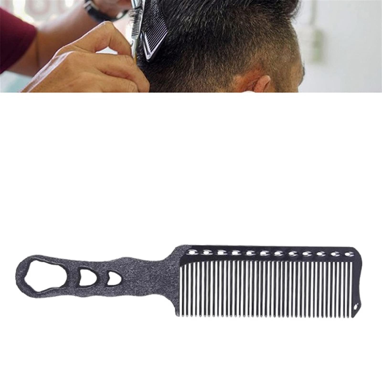 DieffematicSZ Grzebień Plastic Band Handle Comb Household Comb No Static Electricity Straight Hair Comb