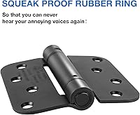 Vista 5 de Bisagras negras de cierre automático para puerta, bisagra de resorte de 4 x 4 pulgadas, bisagras de cierre suave, bisagras de cierre automático