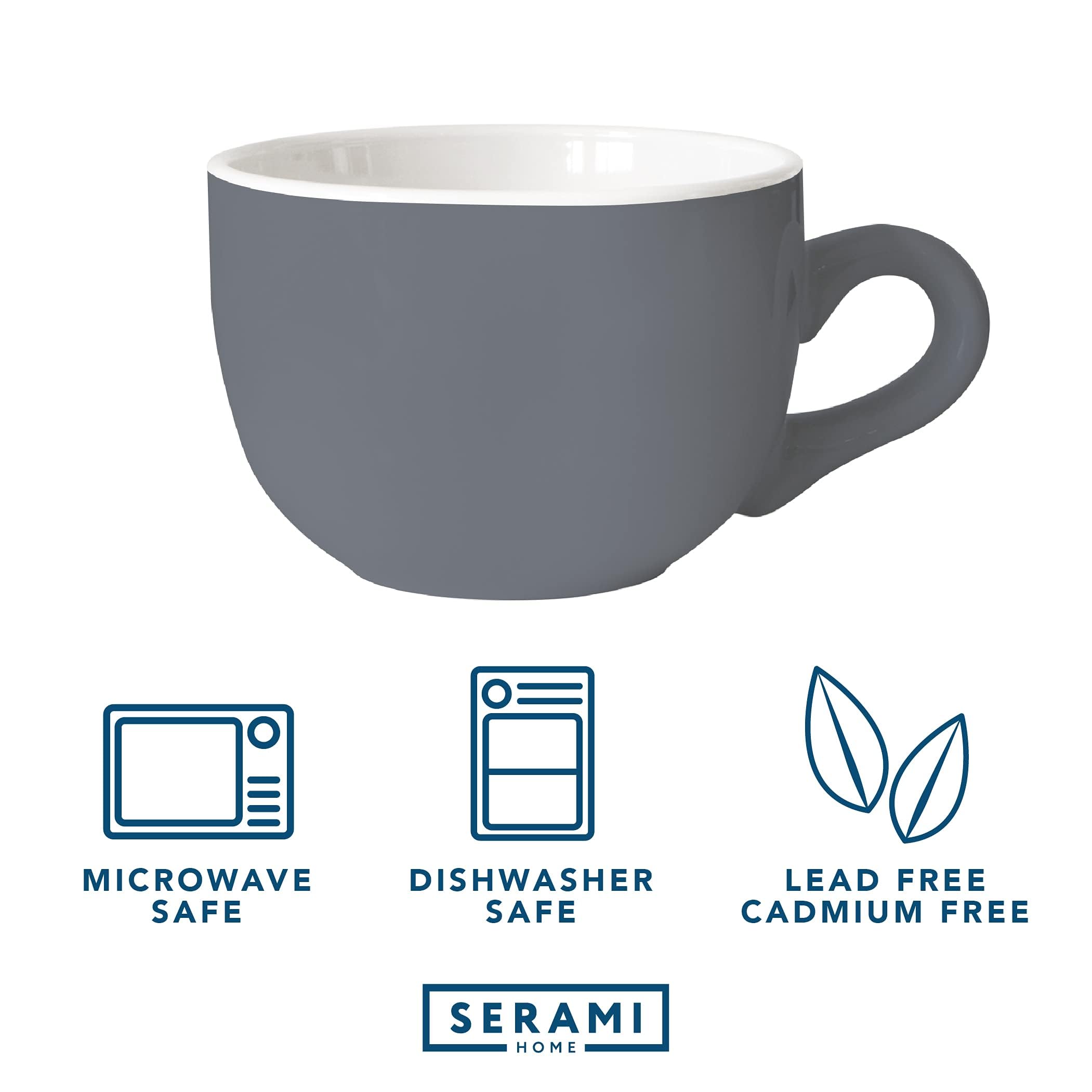 Amazon.com | Serami Oversized Coffee Mugs - Set of 2 Beverage and
