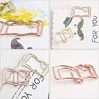 Vista 6 de Operitacx 3 Unidades Elegante Libro Forma Clips Memo Abrazaderas Suministros de Oficina Carpeta Clips Libro de Papel 20 unids*3