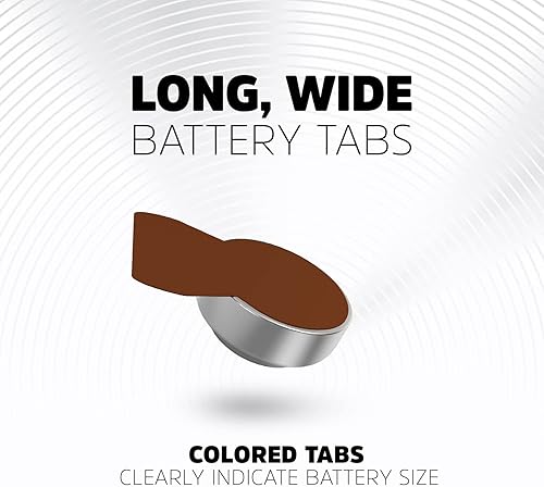 Vista 4 de Energizer Baterías para audífonos tamaño 312, pestaña marrón, paquete de 8