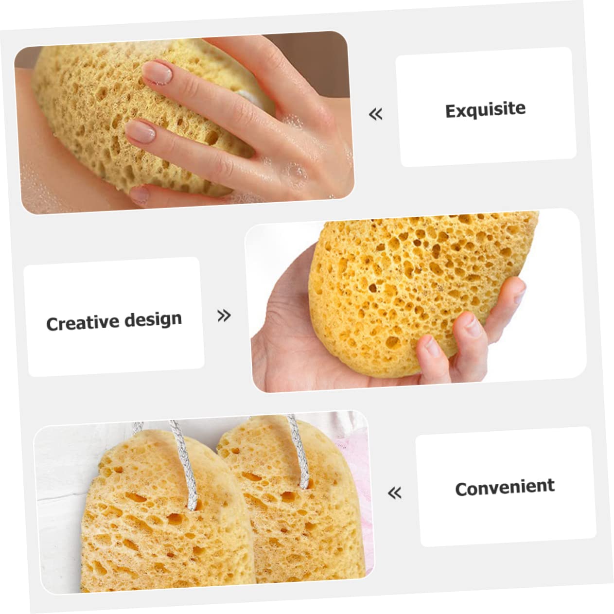 Healvian 10piezas Esponjas De Baño Exfoliantes Esponjas De Ducha Para Cuerpo Higiene y Limpieza Absorción De Rica Diseño Ergonómico y Práctico