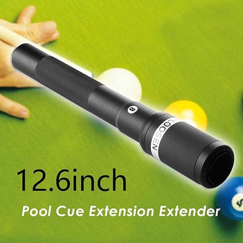 Miniatura 2 de Watris Veiyi Extensor de taco de piscina de 12.6 pulgadas, palillos de billar, palo telescópico de billar, extensor de accesorios de billar de