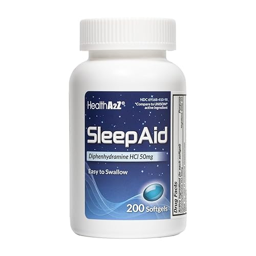 HealthA2Z® Sleep Aid | Diphenhydramine 50mg | 200 Softgels |