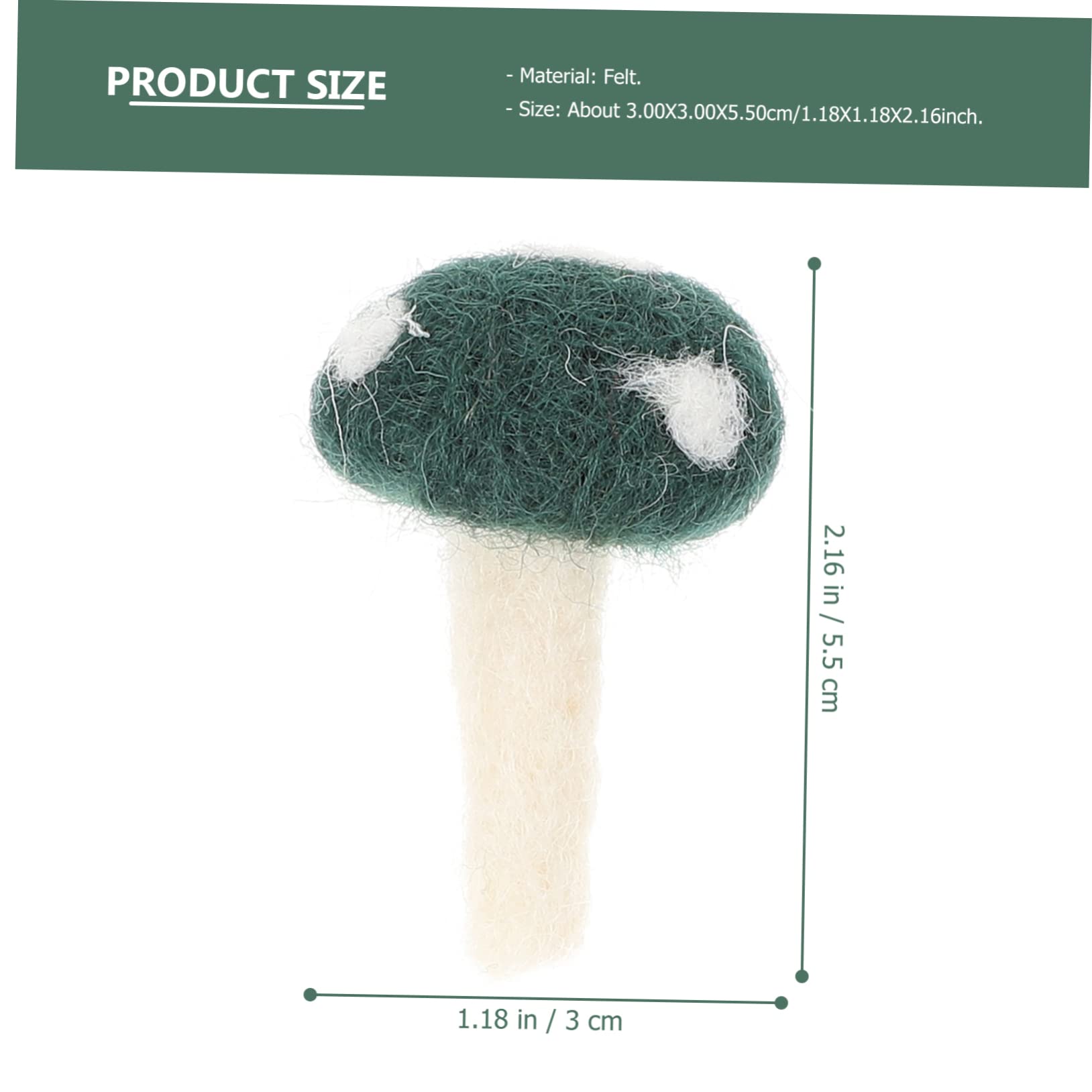ERINGOGO 6Pcs Felt Mushroom Decors for Hair Accessories Handmade Unique Brooch and Hairpin Crafts for Creative Projects