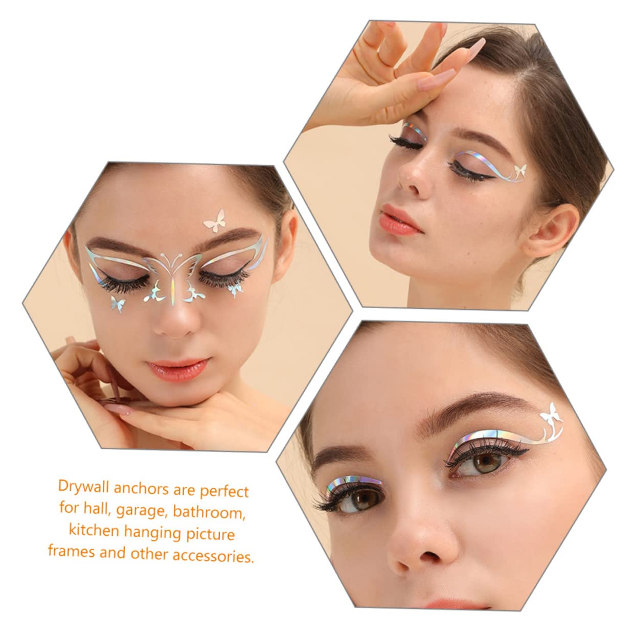 Didiseaon 18fogli Adesivi Per Stickers Per Ombretto e Eyeliner Decorativi Makeup Temporanei Per Cosplay e Speciali
