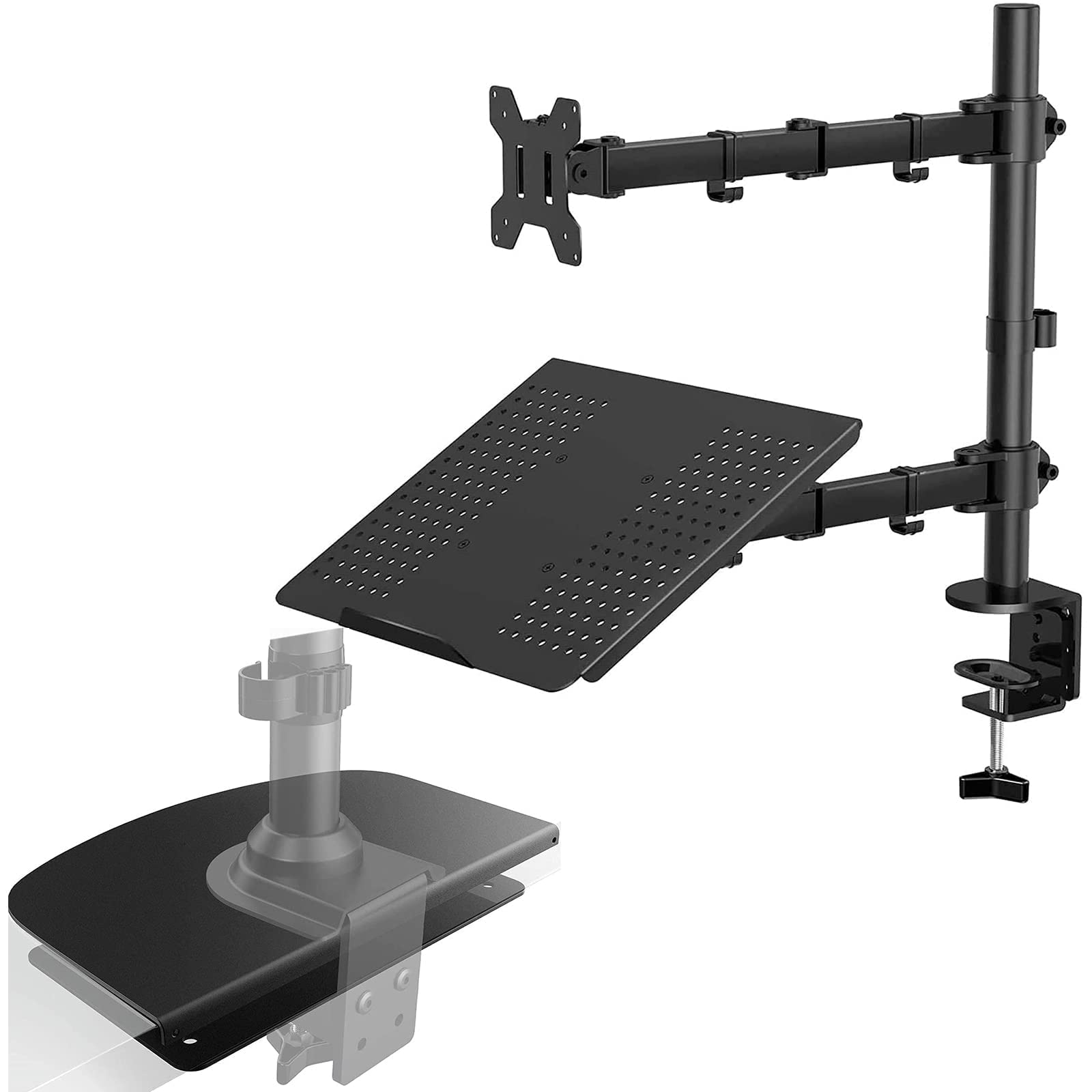 Buy HUANUO Laptop Monitor Stand with Keyboard Tray & Steel Monitor