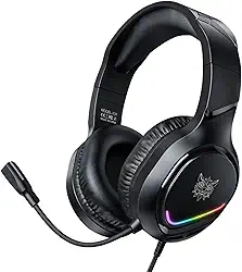 Fone Gamer Headset Onikuma X31 com Microfone e LED RGB – Som Imersivo, Áudio Estéreo 50mm, Cancelamento de Ruído, com entrada P3 Compatível com PC, PS4, PS5, Xbox e Celular