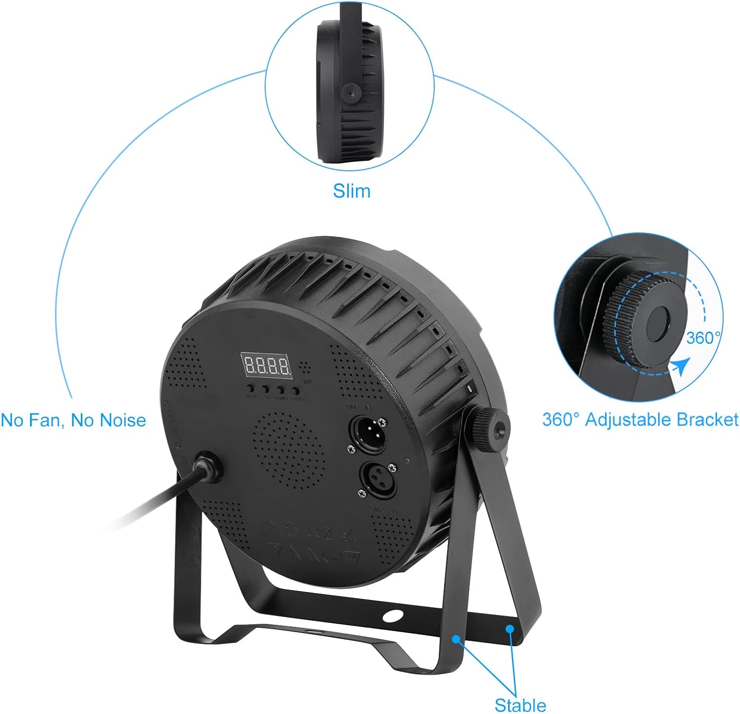 Stage Lights, OPPSK 36W 36LEDs RGB Par Light Auto Play Sound Activated by Remote & DMX Control Uplighting for Church Wedding Birthday Christmas Stage Lighting - 2 Pack : Musical Instruments