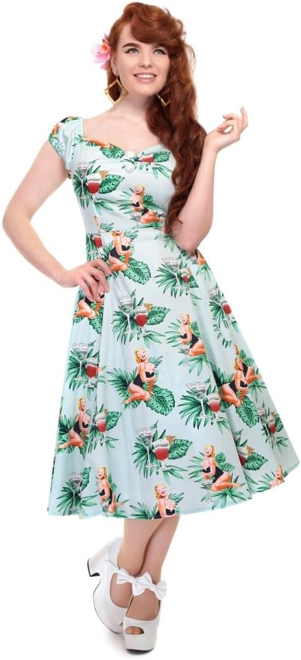 Collectif VintageWomen's Lori Tropical Pin-Up Girl Dolores Doll Swing Dress