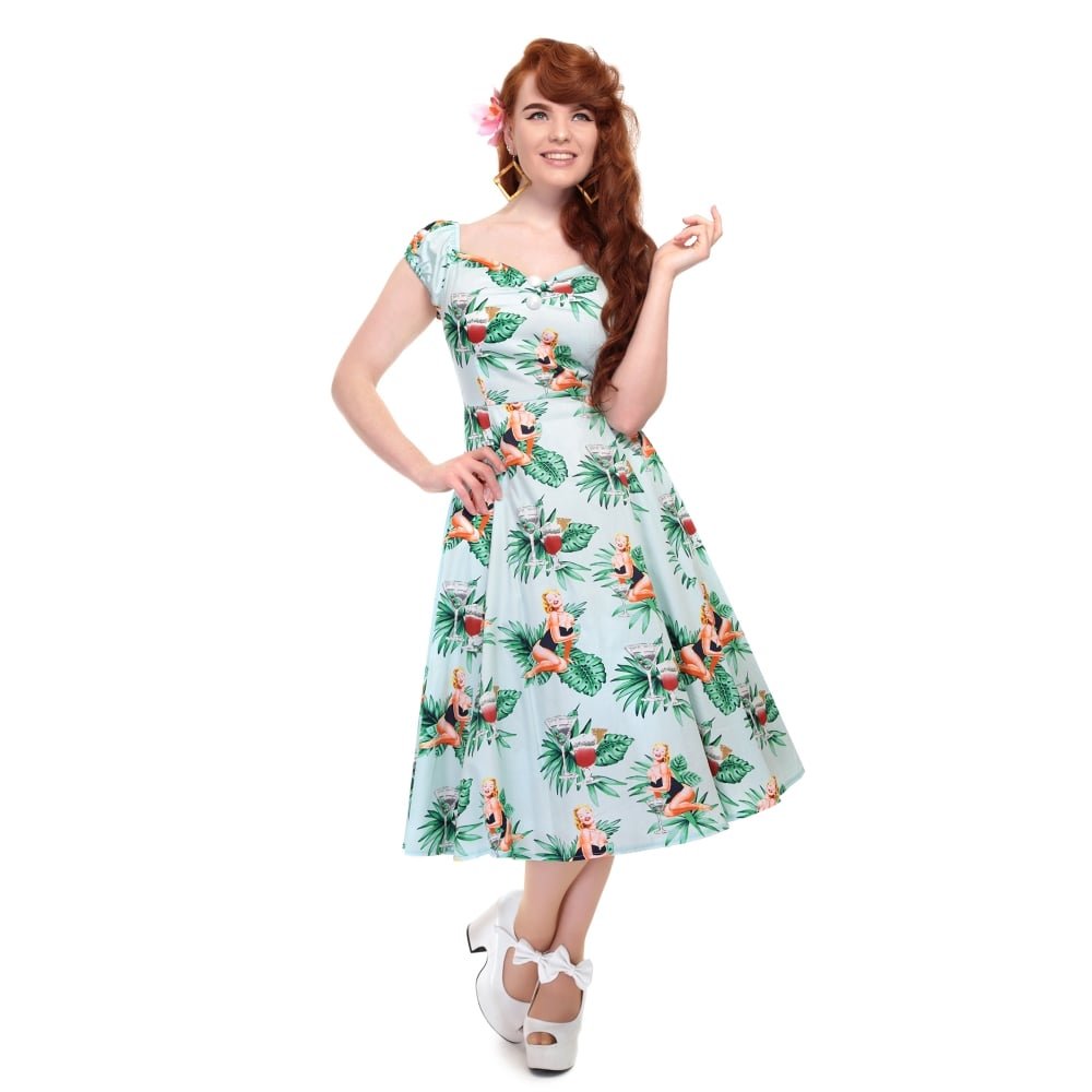Collectif VintageWomen's Lori Tropical Pin-Up Girl Dolores Doll Swing Dress
