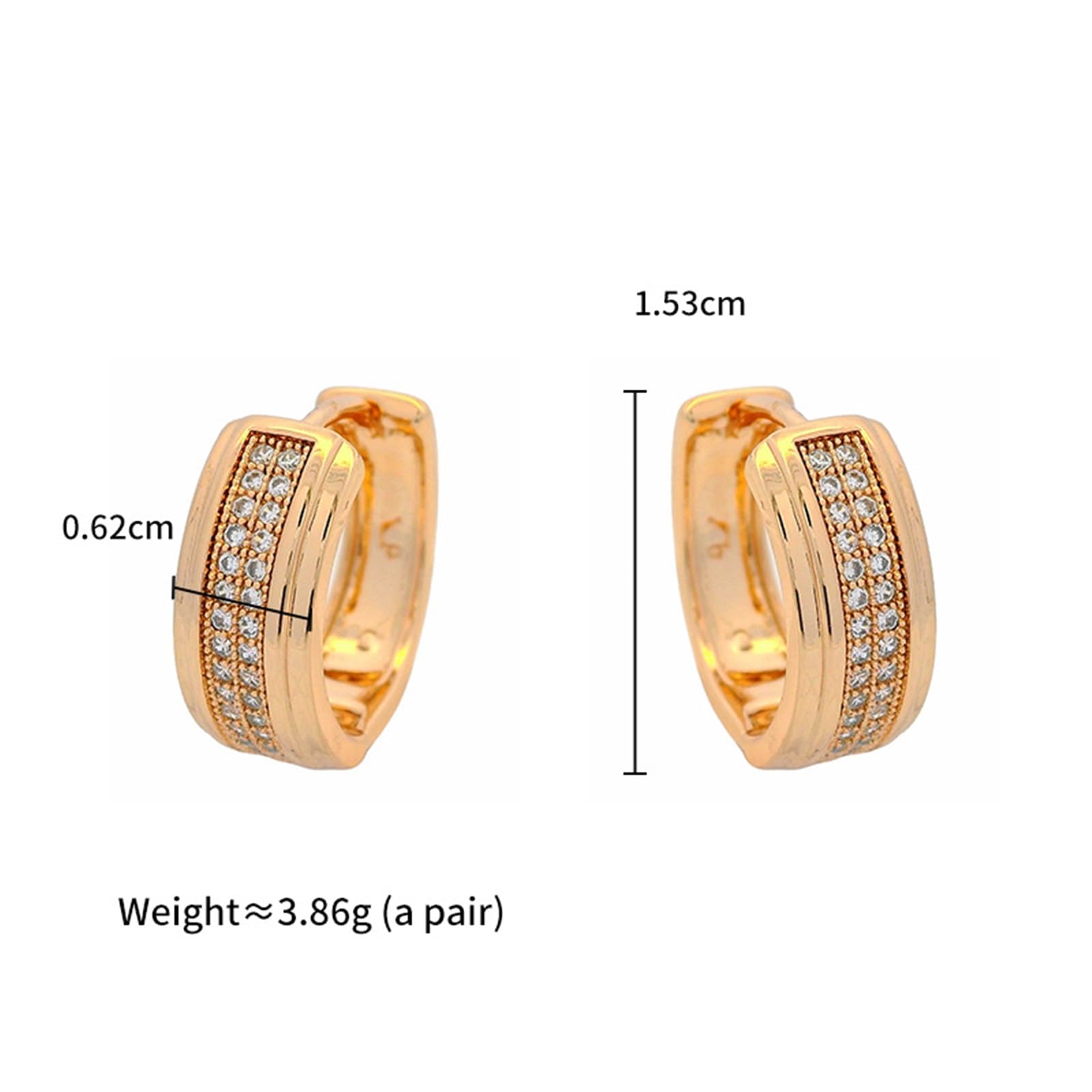 Diamant-Ohrringe von Huggie für Sie, Geburtstag/Weihnachten
