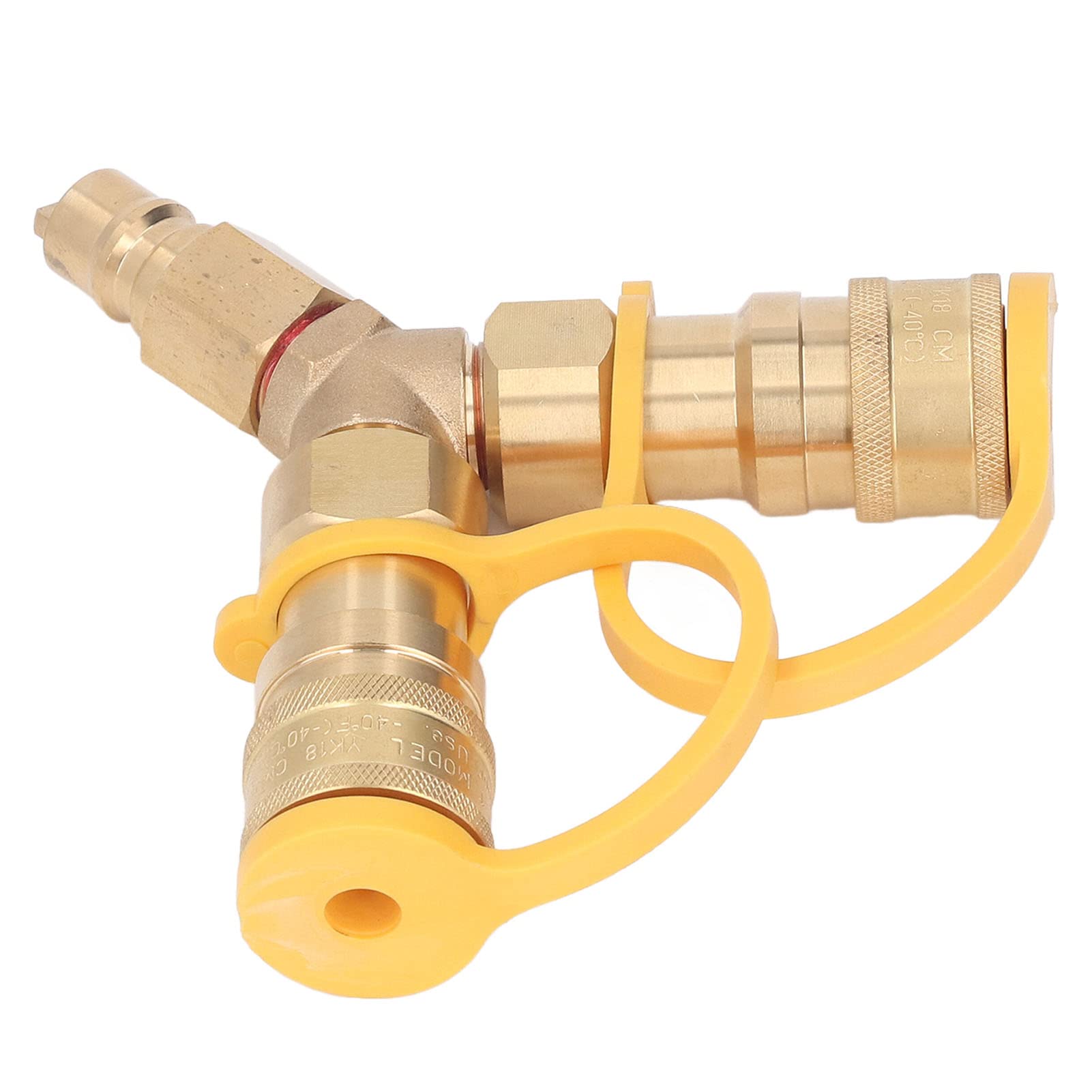 Splitter a Y per Gas da 3/8 di Pollice con Attacco Rapido, Connettore in Gomma in Ottone, Prestazioni Sicure per più Dispositivi, Funzionamento Semplice, Ampia Applicazione per