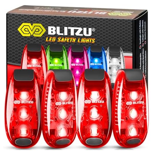 BLITZU Runners Lights for Night Safety Dog Walking Light Lights for Walking at Night Safety Lights Walking Night Red Strobe Light Dog Leash Light Walking Light Led Running Lights Dog Safety Light Red