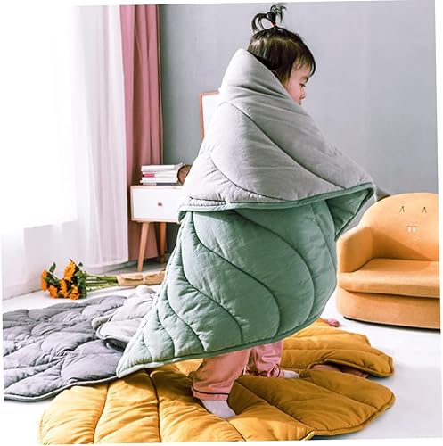 Miniatura 4 de Tapete de juego de 563 x 421in en forma de hoja verde tapete de dormir para bebé lavable y grueso alfombras de juego suaves para recién nacidos