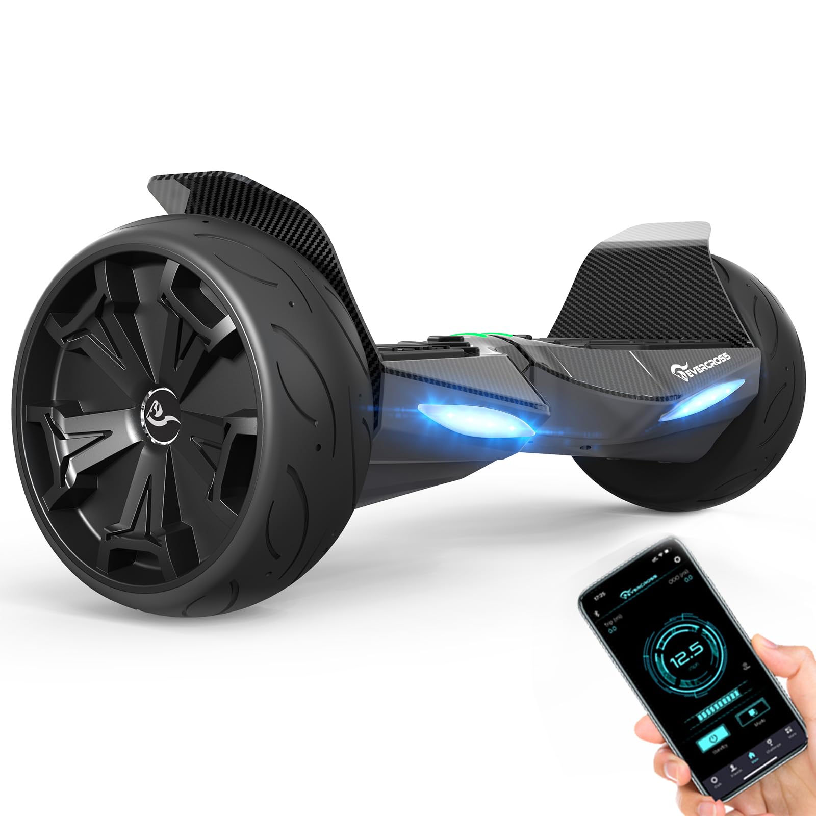 EVERCROSS 8.5" Hoverboards, Off-Road Hoverboards, App Enabled Bluetooth Hoverboards, Floating Hover Boards for Kids Teens Adults, Max Load 120kg