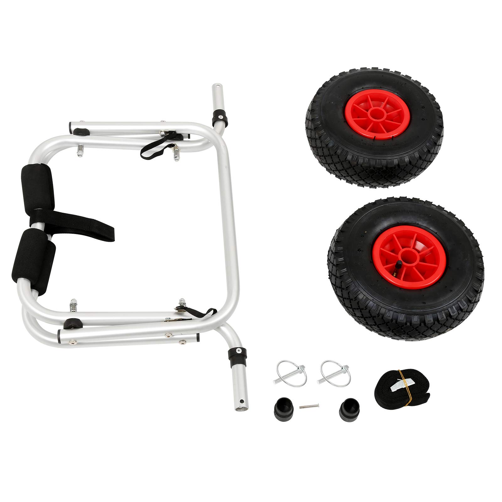Faltbarer Kajakwagen Kanuwagen Transportwagen Bootswagen Spannriemen SUP Aluminium Bootstrailer Surfwagen für Kanu Surfboard Faltboot