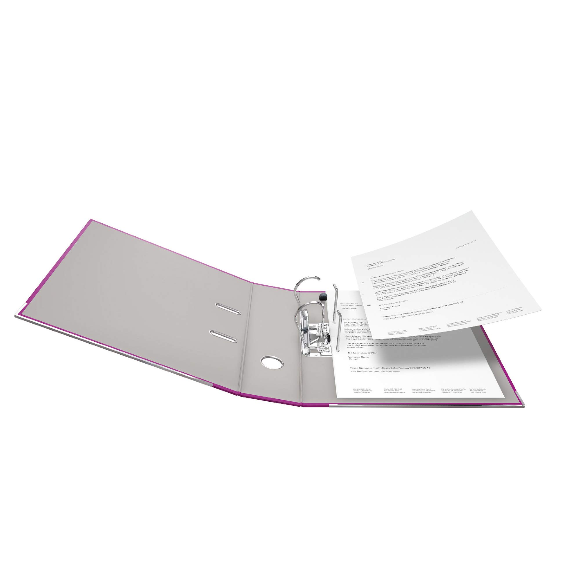 Falken, confezione da 25 raccoglitori ecologici Recycolor, realizzati in Germania, rivestimento di carta colorato esterno 5 cm, formato DIN A4, viola