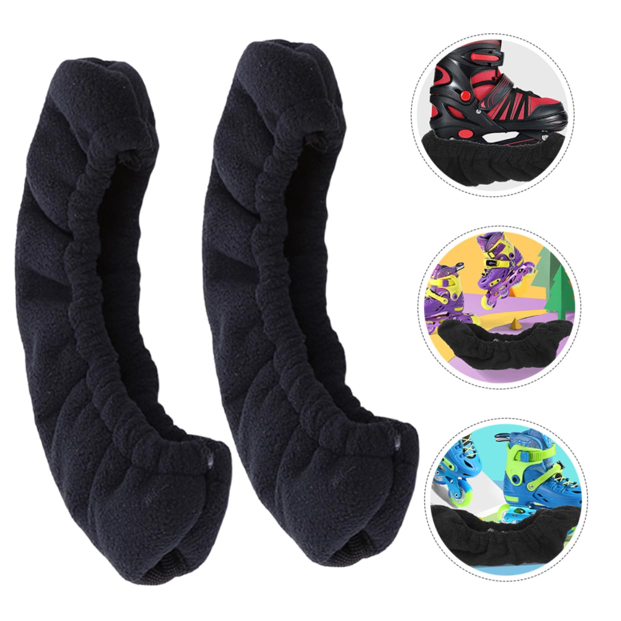 ibasenice Protector de Patines Guardia Patinaje Patines de Hielo Cubiertas de Patines Cubierta de Patines Equipo de protección para Patinar Fibra extrafina Negro