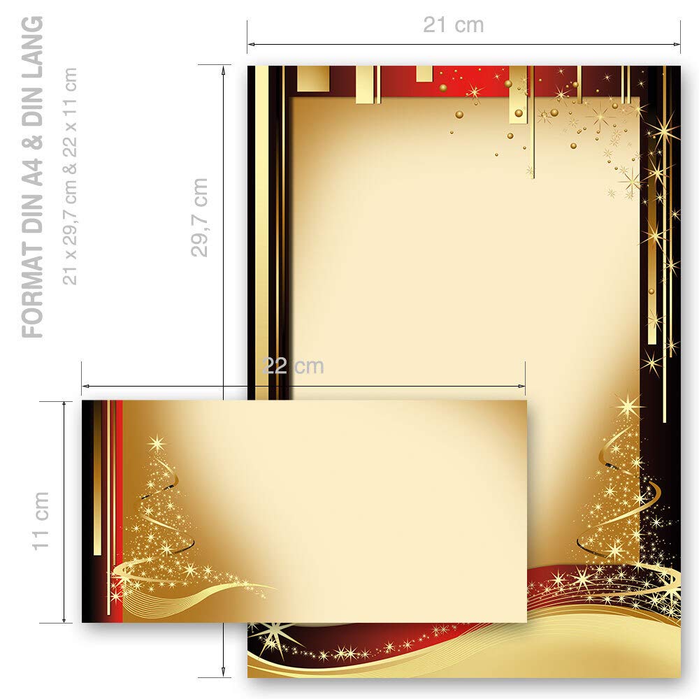 Produktbild von Briefpapier-Set WEIHNACHTSBRIEF – Papier-Media CLASSIC DIN A4 & DIN Lang