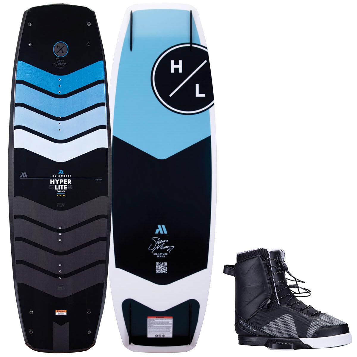 Hyperlite Murray Pro Mens Wakeboard 134 W/Team X Bindings Black/Red 134cm/(9-10)