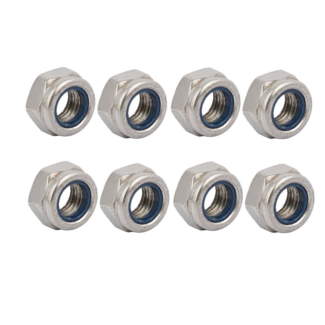 Écrous de verrouillage de la main gauche M12 pas 1.75 acier inoxydable 304 fixation inversée x8