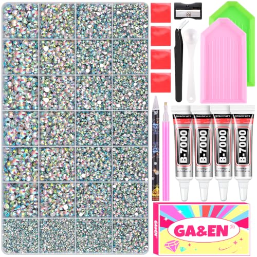 GA&EN Bedazzling Kit 34000Pcs AB Rhinestones for Bedazzling
