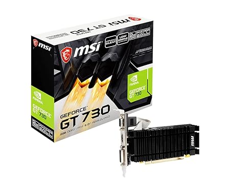 MSI GeForce GT 730 2GB DDR3 PCI Express 2.0 Low Profile Gaming Graphic Card - N730K-2GD3H/LPV1