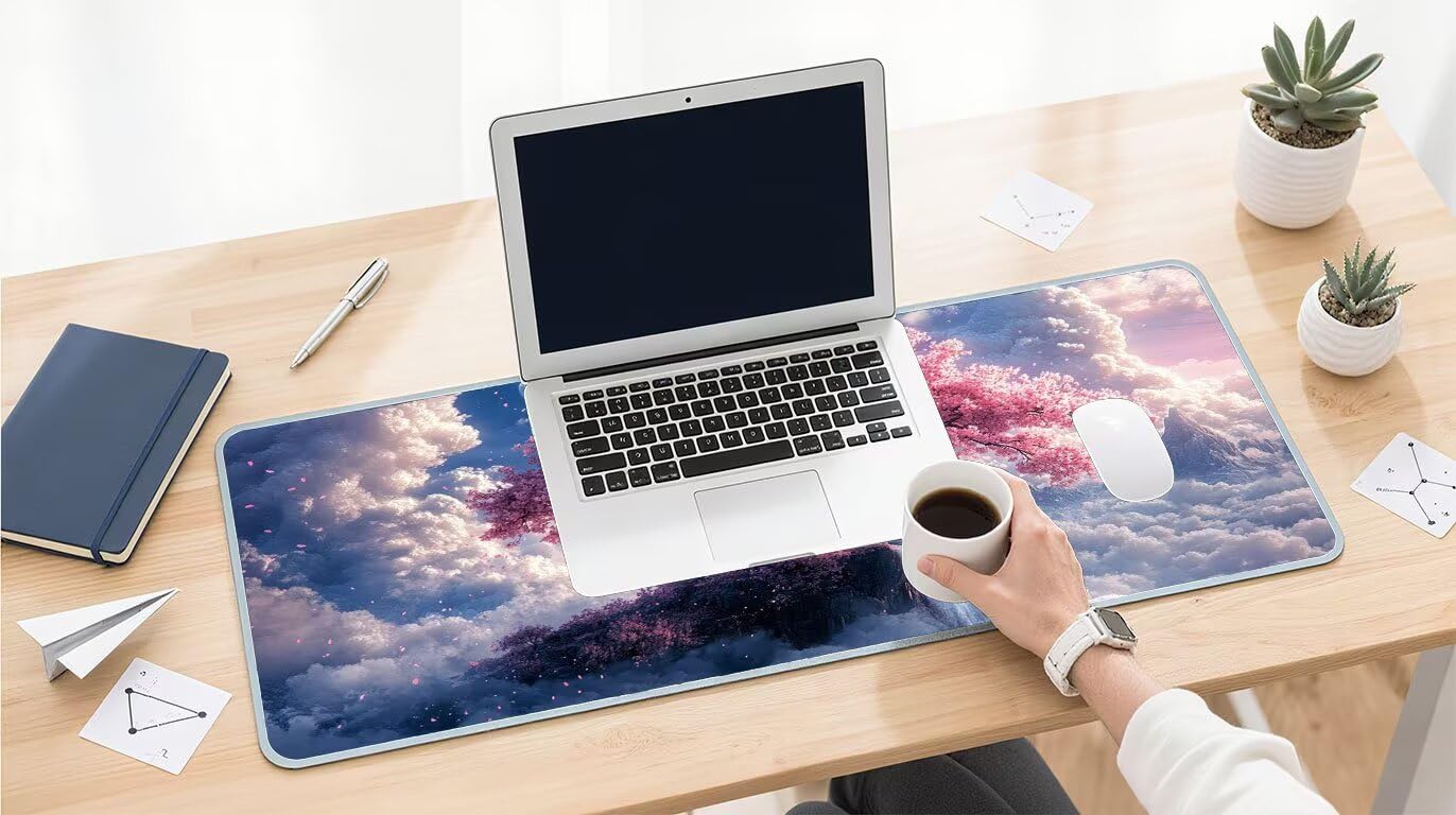 Podkładka pod mysz XXL 1000 x 500 mm różowa podkładka pod mysz dla graczy duża podkładka pod mysz na biurko akcesoria z podkładką antypoślizgową pod ręką wodoodporna podkładka pod mysz, do nauki gier