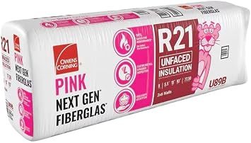 R21 Unfaced Fiberglass Insulation 5.5" x 15" x 93" batts - 77.5sf 8pcs