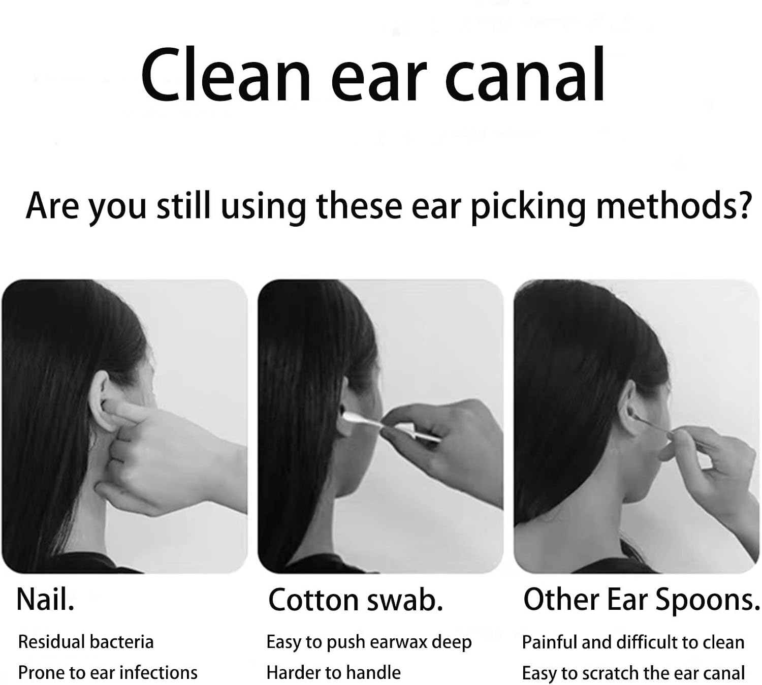 Spiral Earwax Remover Silicone Earplugs Earwax Cleaning Tool Reusable Earwax Removal Safe and Painless Portable Soothing Itching Suitable for Elderly Children Adults (Two Sets) image 4