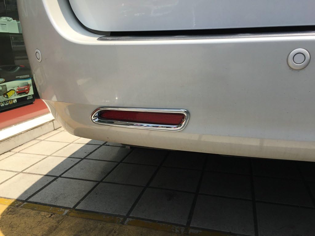 2pcs ABS Chrome Rear Fog Light Lamp Frame Molding Cover Trim Strip Decorative Emblems for Toyota Sienna 2011 2012 2013 2014 2015 2016 2017 2018 2019 2020