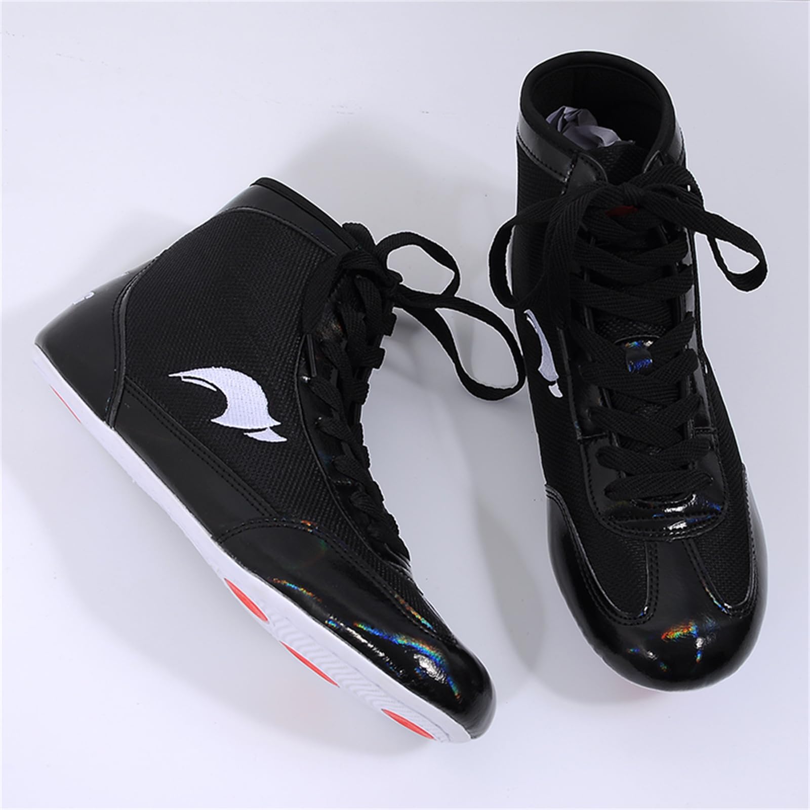 Scarpe da Boxe Uomo Donna Sneaker da Allenamento per Wrestling Stivali da Fitness A Piedi Nudi con Fondo Morbido
