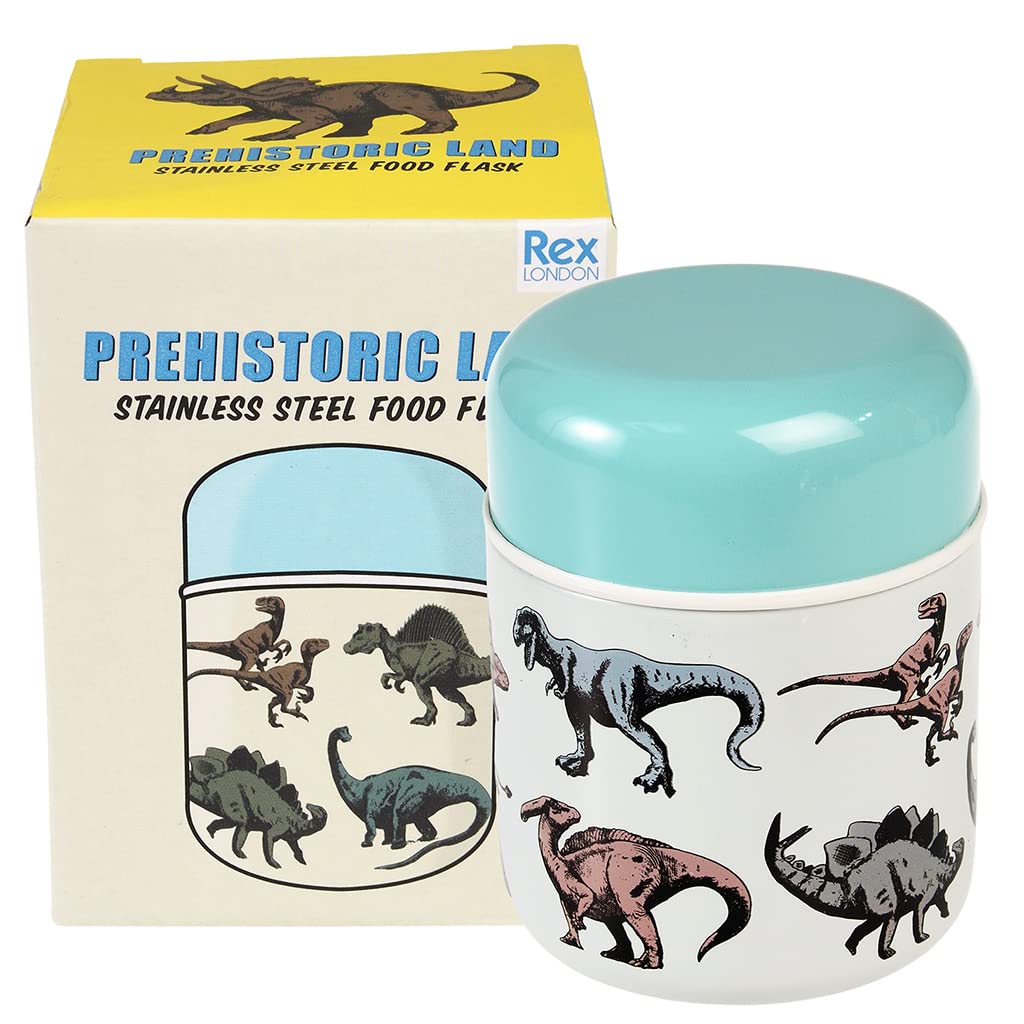 Rex London Dinosaur Stainless Steel Food Flask