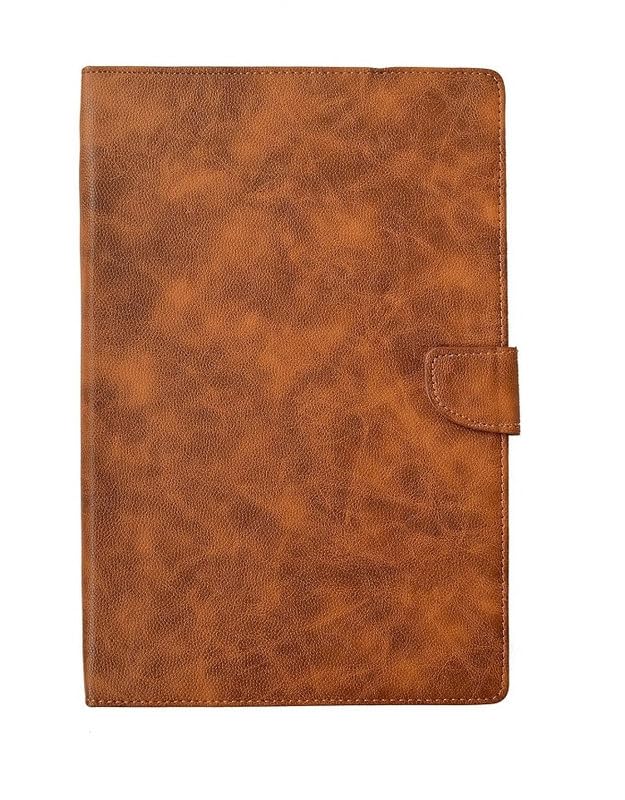 Image of Dairy Type Tablet Flip Cover Case for Samsung Galaxy Tab S9 FE Plus /S9 Plus /S10 Plus 12.4 inch Tablet - (Tan Brown)