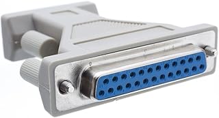 Cable Central LLC DB9 Female to DB25 Female Serial Cable Adapter - F/F - Female to Female Serial/at Modem Adapter - DB-9 (F) to DB-25 (F) - Gray Color