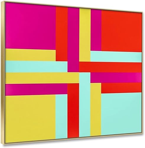 RKGHDCX Famous Wall Art Print-Reproductions of famous paintings-'Vier verschränkte Farbgruppen' Giclee Canvas Prints-Colorful Abstract Canvas Wall